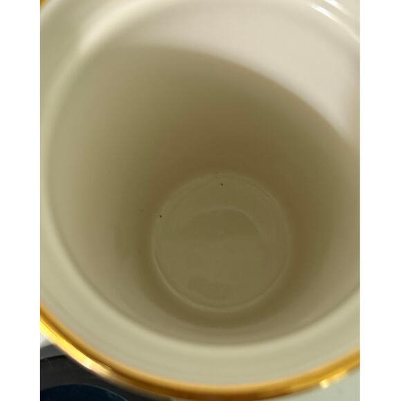 STARBUCKS 2015 Navy Blue Houndstooth Ceramic Coffee Travel Mug 12oz-Never Used - Picture 5 of 9